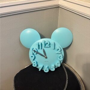 Blue Mickey Mouse Wall Clock with Ears